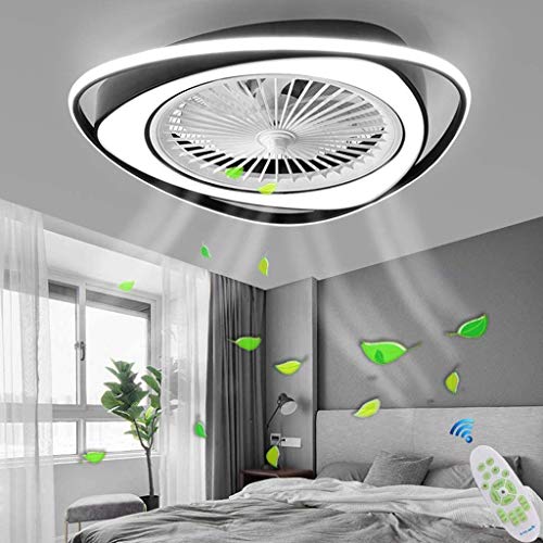 Ventilador de techo rosa con luz LED que refresca el dormitorio sin hacer ruido 2