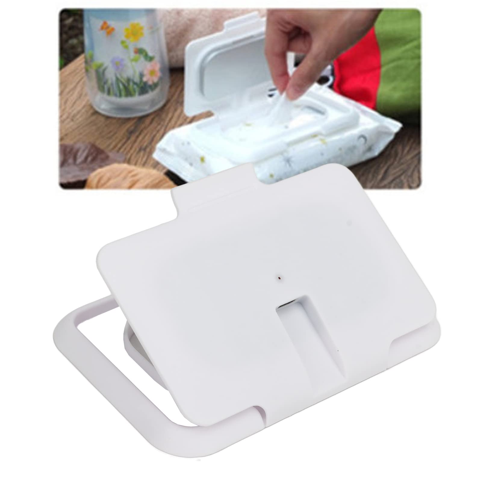 Portable Baby Wipes Dispenser Warmer, Ultrathin Heating Element, Constant Temperature Moist & Warm Wipes Holder for Babies White - Image 4