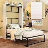 Soweiz Cama plegable Murphy, cama multifuncional (blanco)