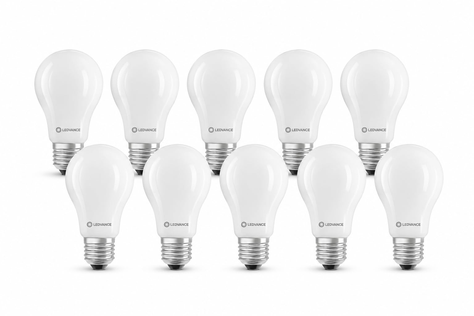LEDVANCE LED-Lampe mit Filament-Design, 4,8 W, E27, dimmbar, 470 lm, für Allgemeinbeleuchtung, 10er SPARPACK