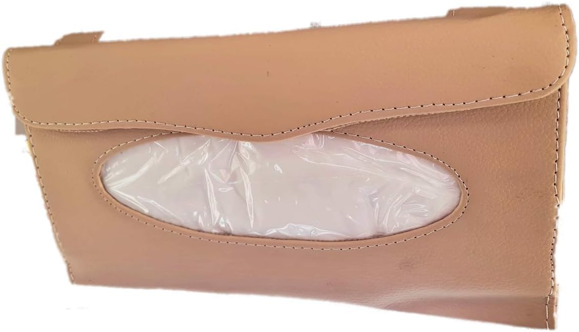HomeElabador Tissue holder for car sun visor Tissue Holder for car napkin holder pu leather napkin holder for sun visor tissue dispenser tissue holder bag