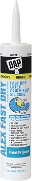 Alex Fast Dry Acrylic Latex Plus Silicone Caulk, 10.1 Ounce, 12Pack
