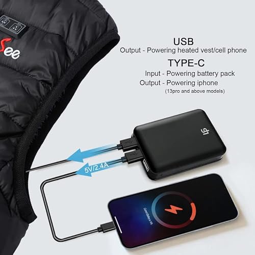 Leapsee Heated Vest Women With Battery Pack Included, Lightweight Heated Jackets For Women, Electric Heated Coat Rechargeable #TOP3