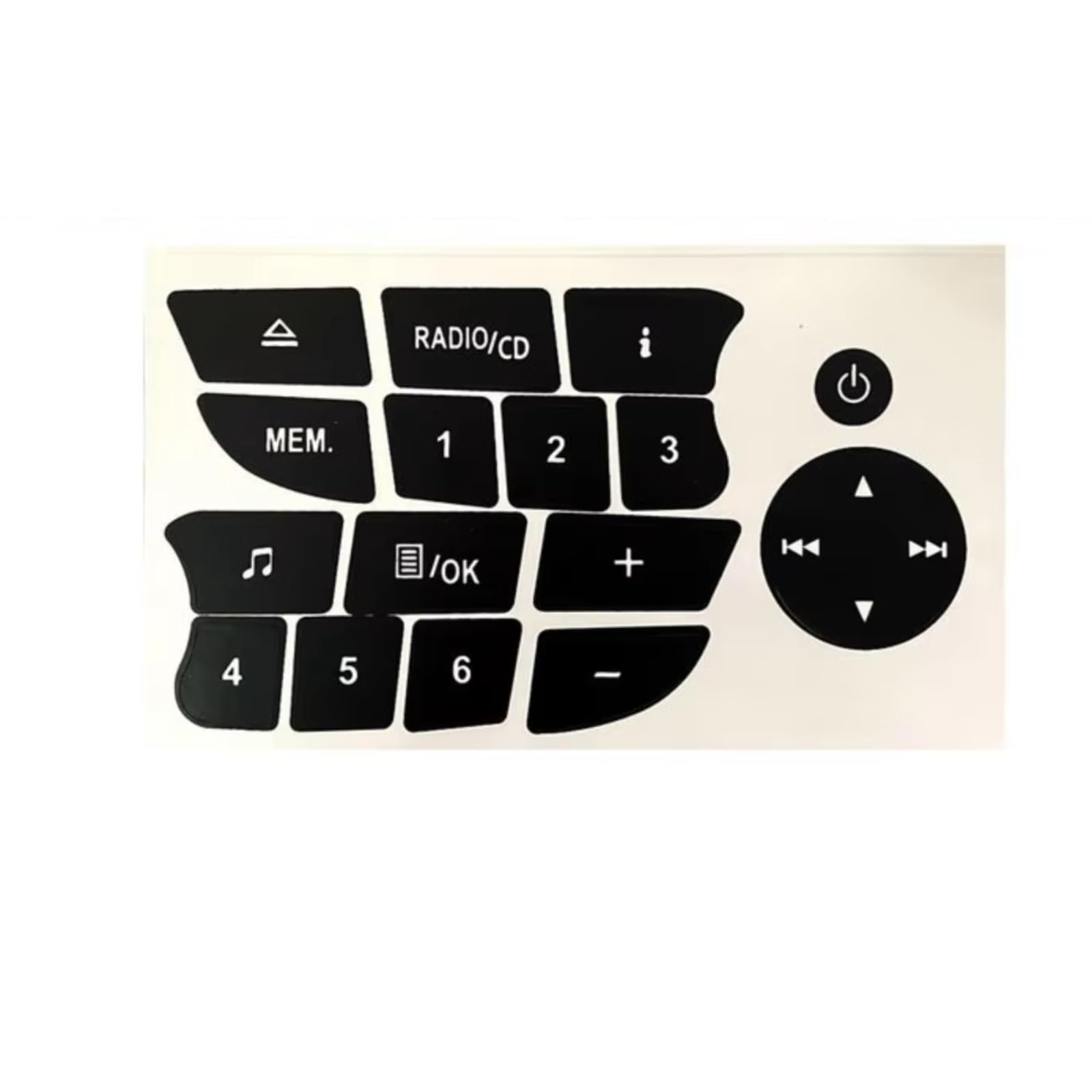 Modification Interior Compatible with Clio for Megane 2009 2010 2011 CD Radio Audio Button Repair Decals Stickers Car Button Repair Stickers Accessories