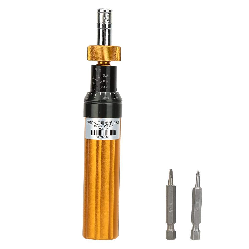 Torque Screwdriver, Adjustable Torque Screwdriver Alloy Steel Preset Type 0.10.6N.m Torque