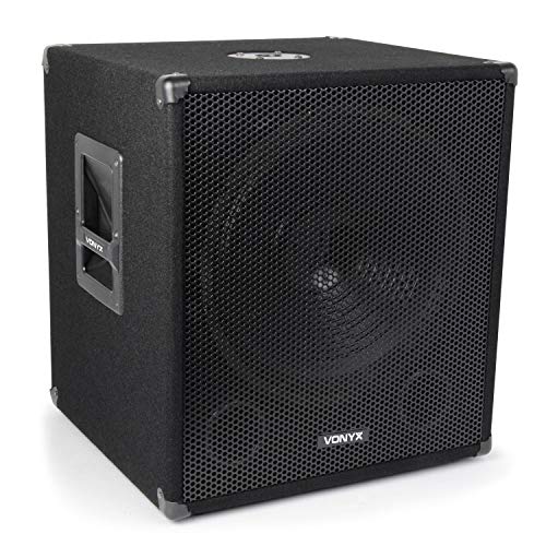 VONYX 15" Passive DJ Subwoofer 300W | High-Powered DJ Subwoofers for Superior Bass | Ideal Passive DJ Subwoofer for Parties, Events, and Clubs | Durable DJ Bass Subwoofer for Professional Use