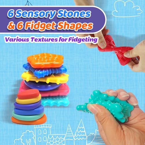 Classroom Must Haves, Fidget Sensory Toys for Kids Toddlers: 12 Pack Soft Texture Sensory Toy for Autistic Children, Quiet Stress Anxiety Relief for Classroom Student, Calm Down Item for Girls Boys - Image 4