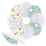 8 Stück Waschbare Stilleinlagen, Wiederverwendbare Stilleinlagen, Nursing Pads, Ultraweicher Stoff, Schnell Einziehend, Atmungsaktiv, Auslaufsicher, Hypoallergen, Unsichtbare Körbchenform