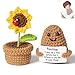 Produktbild Bambebe Positive Doll, Mini-Plüsch Figuren Lustige Positive Kartoffel Puppe, Mini Funny Positive Doll Flowers Pot, Kreative Strickwolle Pocket Hug Motivationsgeschenke