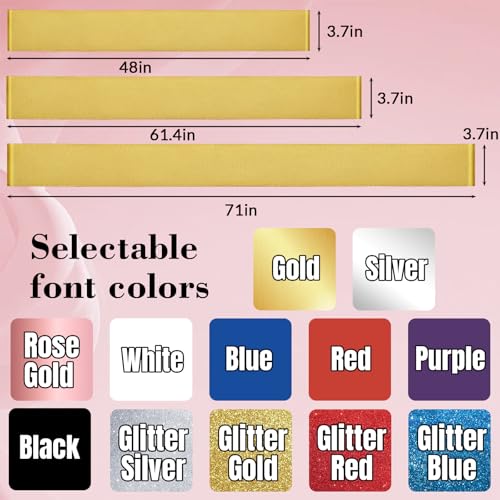 Custom Sash Personalized Sash with Text Icon Customize Graduation Wedding Birthday Party Sashes for Men Women3