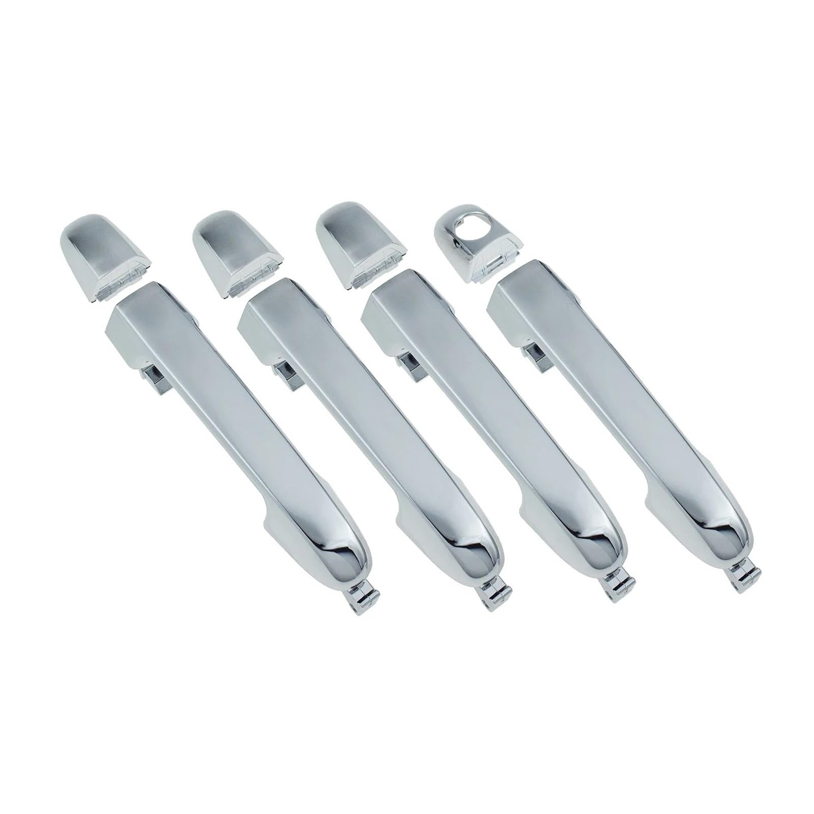 Pacsci 4 Sides Set Car Outer Door Handle For Kia For Forte Koup For Cerato 2010-2013 826511X010 826621X010 82651-1M020 82652-1M240 Left Right Exterior Door Handle Chrome(4 Sides Set)