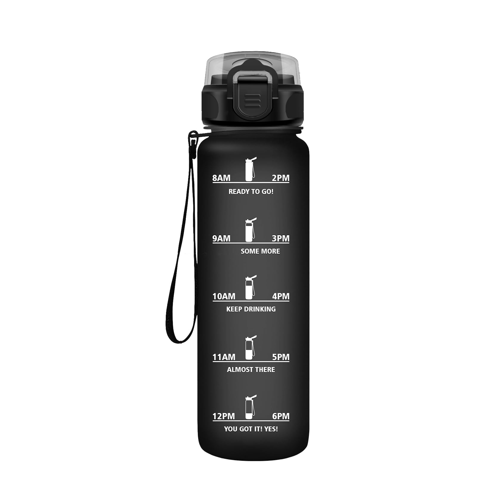 HoneyHolly Borraccia, 500ml Prova di Perdite, Borraccia Bambini, Sportiva Tempo, Borraccia Motivazionale, con Filtro, Borracce, Bottiglia Acqua per Scuola, Campeggio, Yoga, Ufficio
