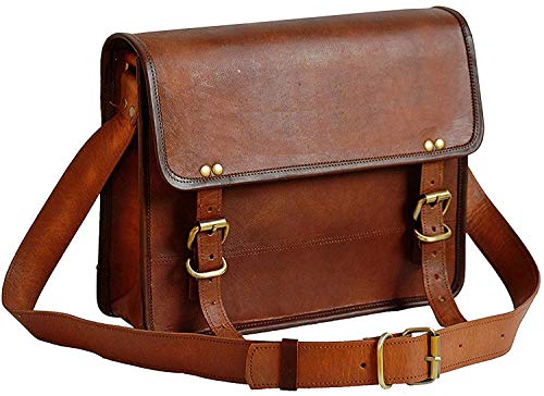 Mallette en cuir véritable Jaald sacoche d'épaule haut de gamme de 33 cm
