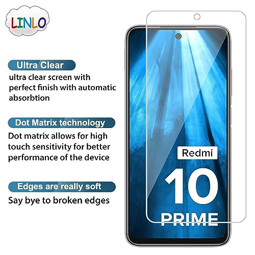 Image of Tempered Glass Screen Protector Compatible for Redmi 10 Prime /Redmi Note 10T / Poco M3 Pro with Full Screen Coverage; Except Edges and Easy Installation Kit(Transparent), Pack of 1