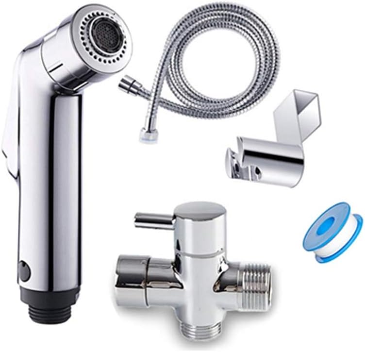 Two Function Toilet Hand Bidet Faucet Bathroom Bidet Shower er Brass T Adapter 1.2m Hose Tank Hooked Holder Easy Install