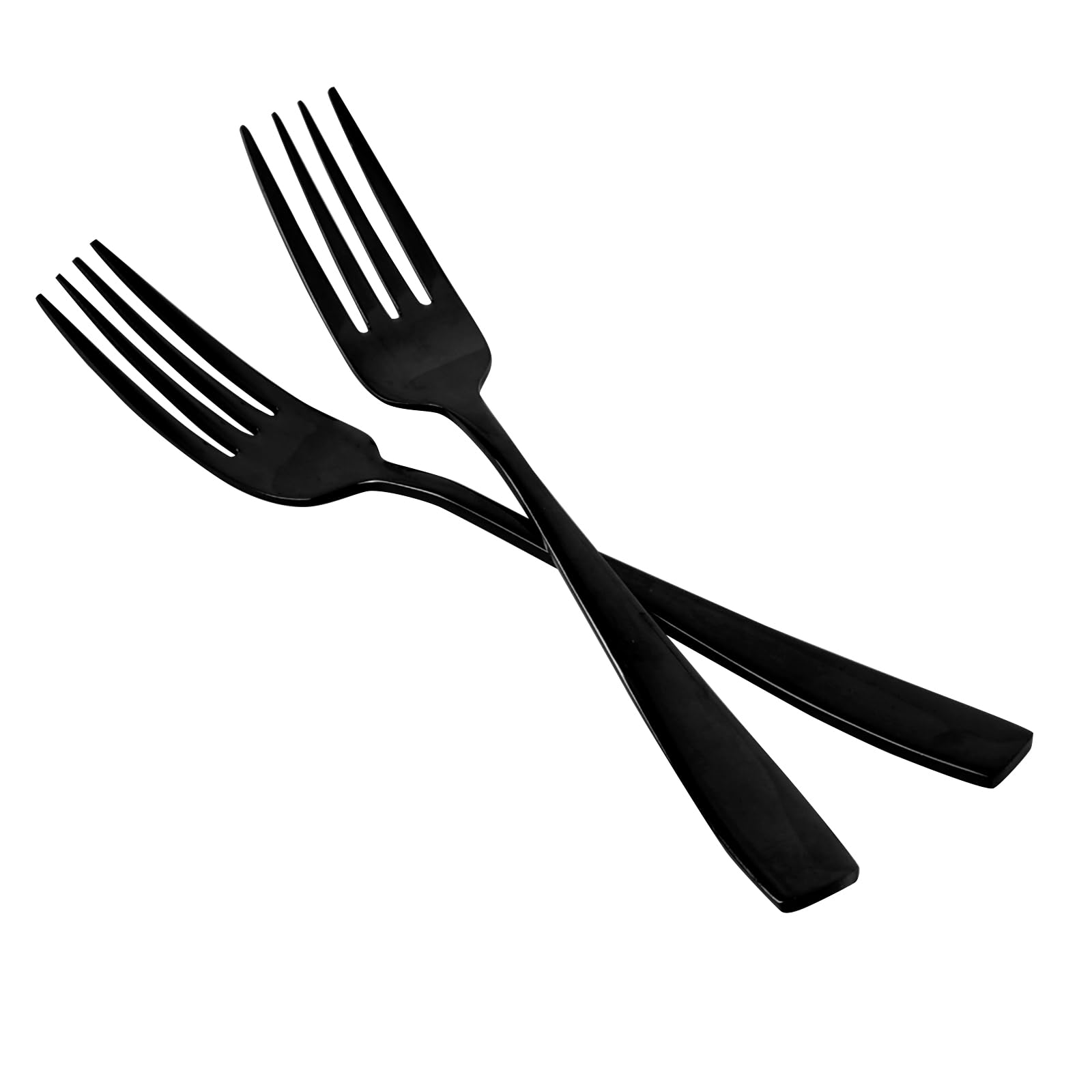 Fourchettes noires en inox anti-ternissement lot de 12 pour le quotidien
