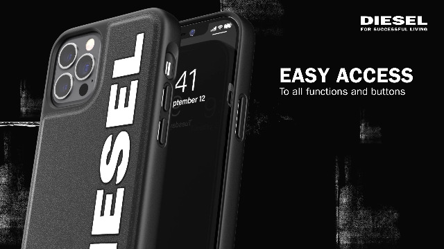 Custodia Diesel Per IPhone 11 Pro Max, Antiurto Con Design Sagomato E Bordi Rialzati, Colore Nero E Bianco - 4