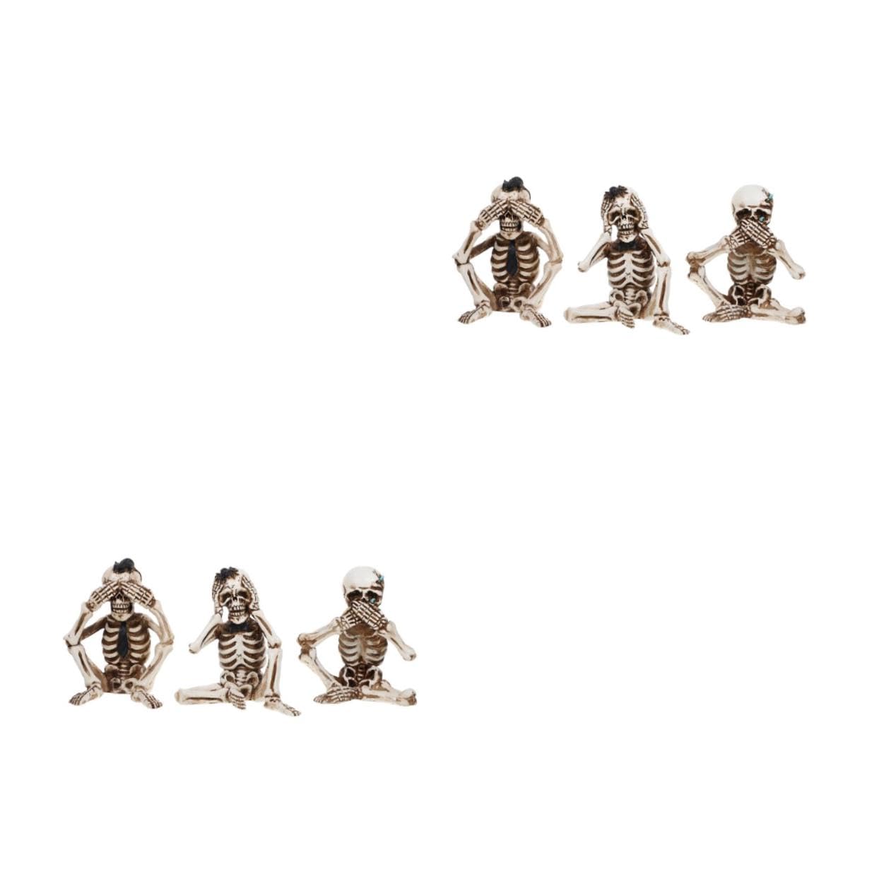 Décorations de statue squelette pour table d'Halloween - Créez votre buffet de l'horreur