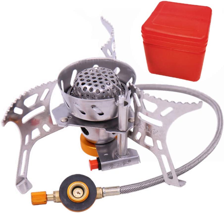 BISONBERG Camping Stove Burner | Portable Gas Stove | Butane Gas Burner For Outdoor Camping, Hiking, Picnic, Mini gas stove, Stainless Steel body | Folding Furnace, Camping Equipment With Pouch A23 (B0BB7B84WR) Amazon Price History, Amazon Price Tracker