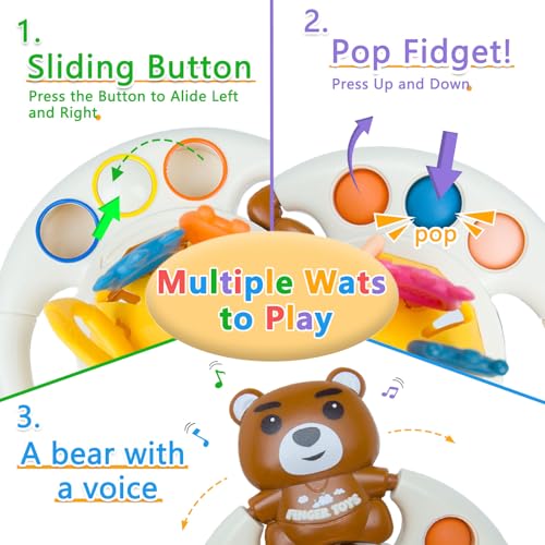 Image of Montessori Activity Toy - Sensory Activities for Toddlers and Kids, Silicone Pull String Toy，Baby Learning Games for Ages for 6-9-12-18Months