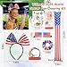 2026 USA Soccer Party Supplies for Women, World Game Red White Blue Accessories for USA Team with Headband, Hair Clip, Temporary Tattoos, Thunder Sticks & Whistle for Game Watch Soccer Party Favors