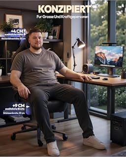 Dowinx Chaise de Gaming - Charge maximale : 200 kg - Ergonomique - avec accoudoirs 4D et Support Lombaire - Hauteur réglable - pour Gamer et Esport - Noir