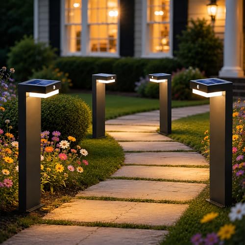 VerLuce - 20.5' Solar Pathway Lights - Walkway Solar Lights for Outside - PIR Sensor & Two Lighting...