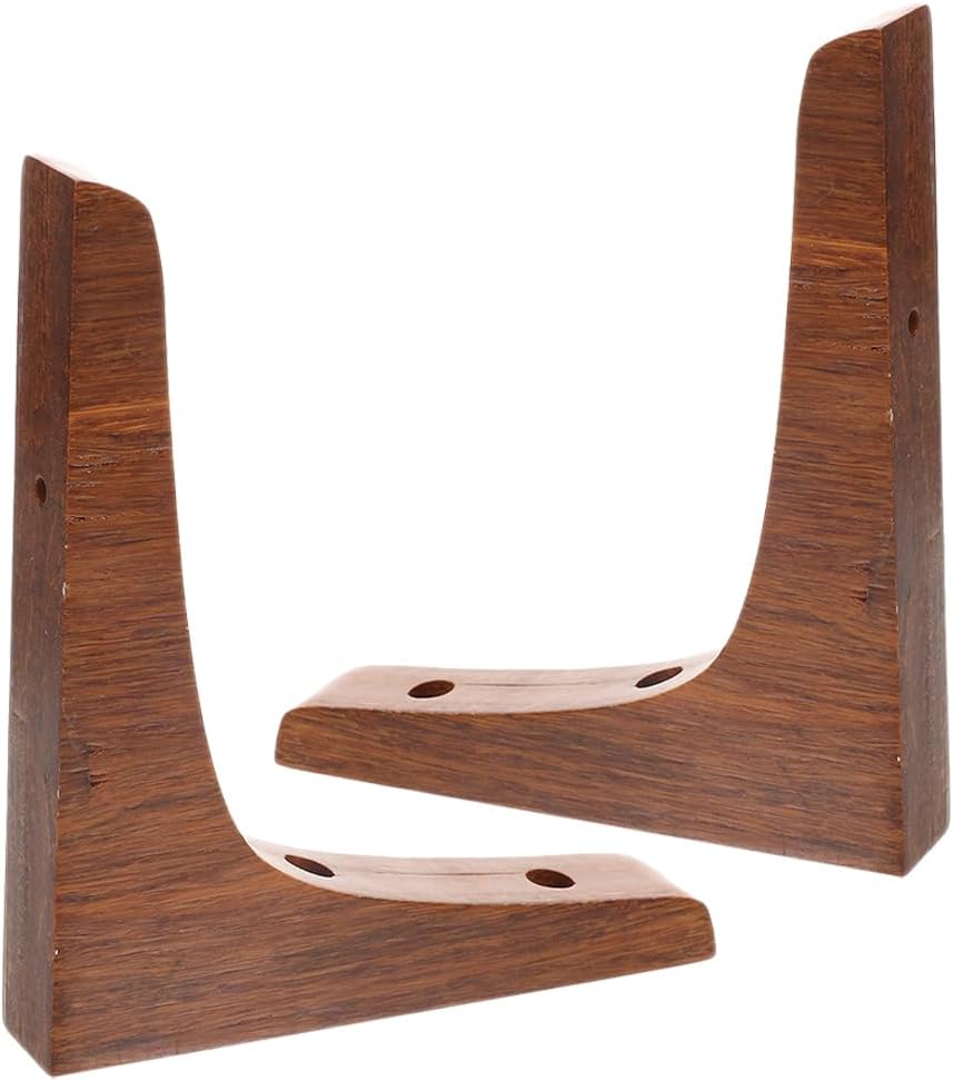 Uonlytech Wooden Shelf Brackets Heavy Duty L Shaped Bamboo Support 5.63X4.84 Inch Corner Bracket Holder for Floating Shelves Wall Mounted Storage in Kitchen Bedroom Office