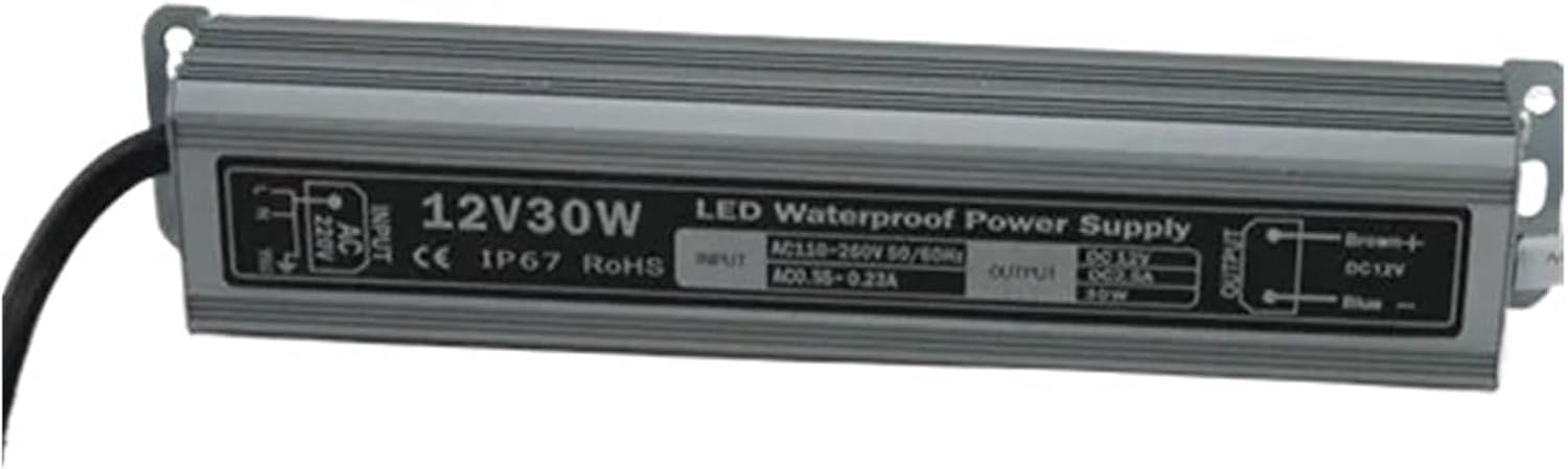 1PCS DC 12V 30W Waterproof LED Driver IP67 Adapter LED Light Transformer 2.5A LED Power Charger