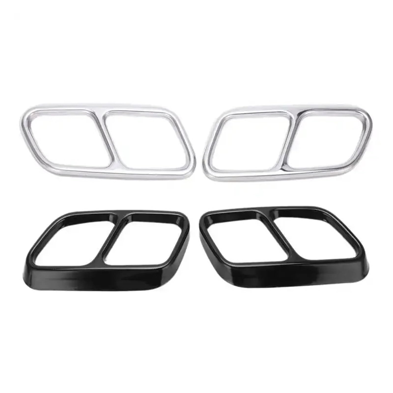 Cola Escape Tubo Silenciador Para Benz Para CLS W218 2012 2013 2014 2015 2016 2017 Embellecedor De Punta Escape Cuádruple Acero Inoxidable Para Coche(Glossy Black)