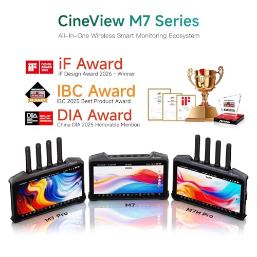 Image of Accsoon CineView M7H Pro 4K60 Wireless Video Transmitter Receiver&Camera Monitor, 7 inch Camera Control 3D LUT HDMI 1200ft 60ms LAT., Mobile Monitoring, Pair CineView M7 Pro /Master 4K(Lite) /SE 4K /HE /SE