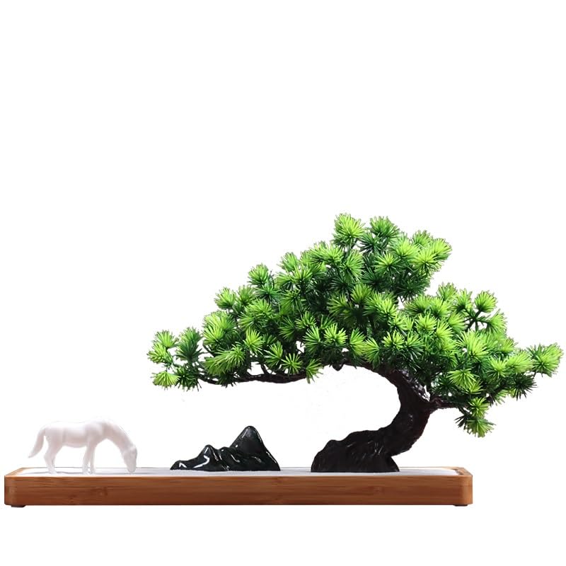 Pino zen artificial sin mantenimiento para mesa de centro y salon acogedor