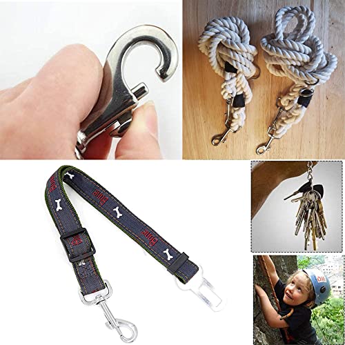 8 Stück Wirbelkarabiner Schnappkarabiner, Bolzenkarabiner Hundeleine, Karabinerhaken mit Drehgelenk Edelstahl, Haken mit Drehgelenk für Hundehalsband, für Hundehalsband Eimer Hängematte Pferd Tack