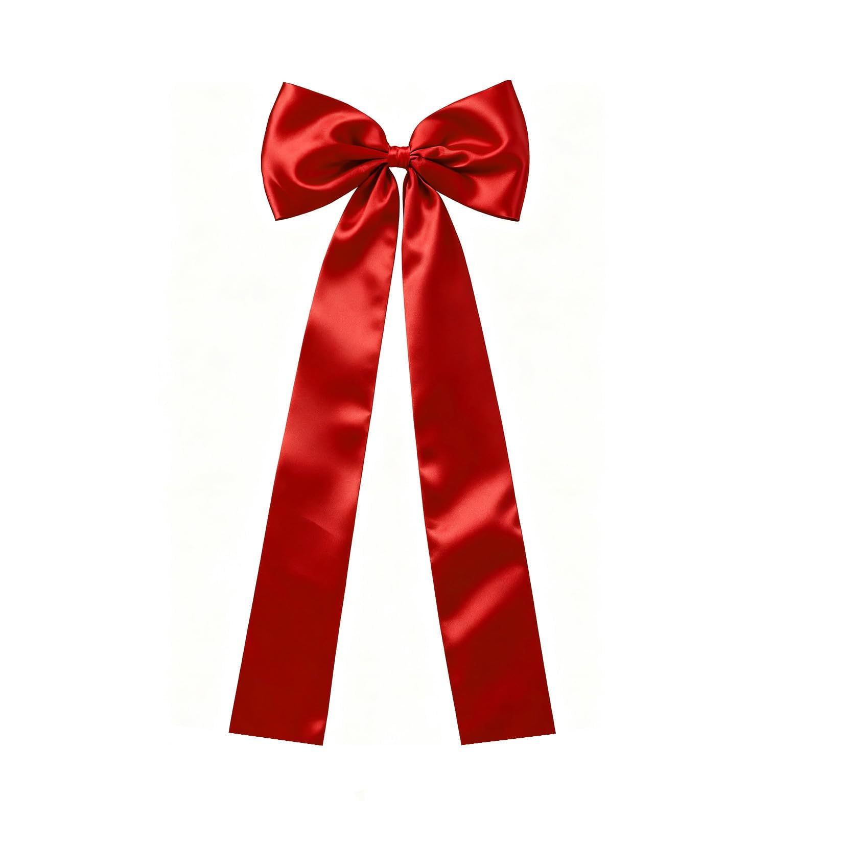 Large Red & Gold Christmas Tree Topper Bow – 60x160cm Classic Xmas Wreath & Tree Top Bow for Holiday, Wedding & Party Decoration