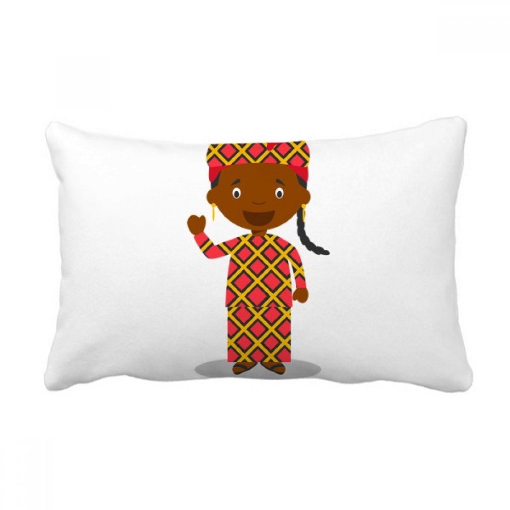 Coussin lombaire Mali Jeter pour soulager le dos sur canapé housse multicolore 16x24"