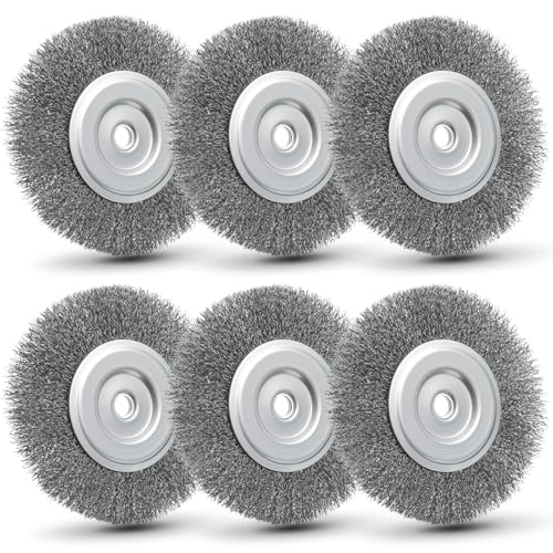 LEIFIDE 6pcs 6-inch Wire Wheel Brush for Grinder