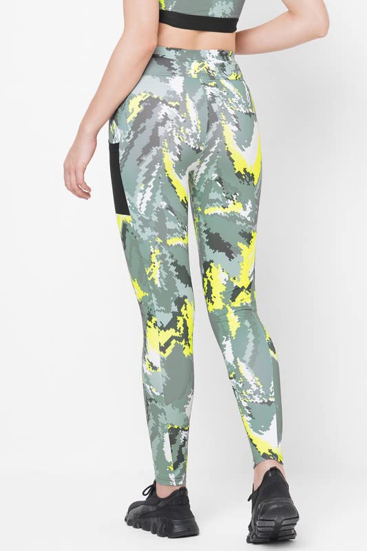 Image of JUST-Dry 7 /8 HIGH Waist CAMO Print GO Train Workout Tights