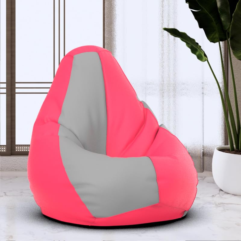 Image of Bean Bag Chair Cover | Size: 3XL | Color: Light-Grey Pink | Without Beans | Premium Leatherette Cover (CMF 3765)