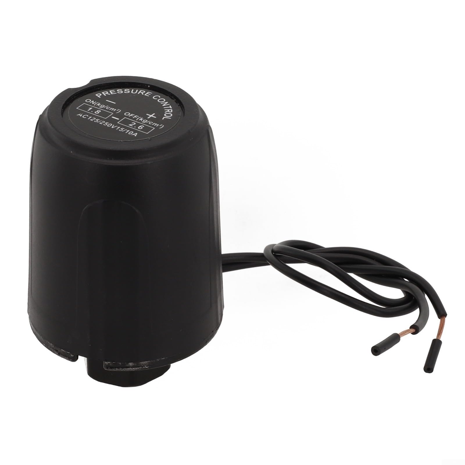 Automatic Water Pressure Switch Controller AC220V 15A Metal ABS Construction with 3/8 and 1/4 Inch Thread, Adjustable Range(3/8 1.8-2.6kg)