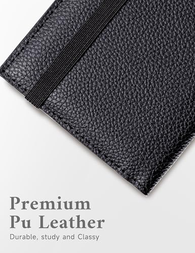 Image of Zreal Checkbook Cover for Women & Men, Premium Vegan Leather Checkbook Holder for Top & Side Tear Duplicate Checks with RFID Blocking (Black)