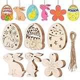 Breite Anwendung - Unsere Osteranhänger zum bemalen eignen sich für handbemalte Heimwerker, Haus, Café, Schul und Bürodekorationen. Es ist ein perfektes Geschenk für Ihre Freunde und Familie zu Ostern, Hochzeit, Geburtstag.
