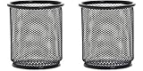 Lorell Black Mesh/Wire Pencil Cup Holder 3.5