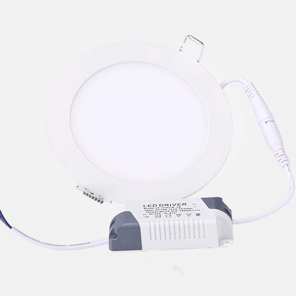 Foco empotrable Redondo Ultrafino Integrado de Alto Brillo, focos LED empotrados, Panel de Rejilla de Aluminio, Luces de Techo, Reflector, Techo Plano para Centro Comercial y o