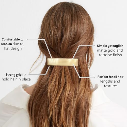 Pinzas de cabello metálicas doradas Ayesha miniatura 5