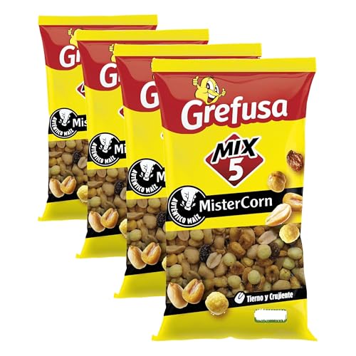 Cócktail frutos de secos mix MisterCorn bolsa 160 g (Paquete de 4)