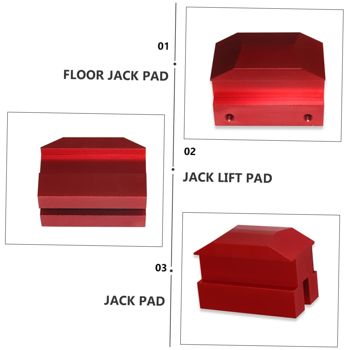 MUCKLILY Practical Jack Lift Pads Set 4pc Aluminum Alloy Jack Pads Load-Bearing Protect Vehicle Suitable for Car Repair
