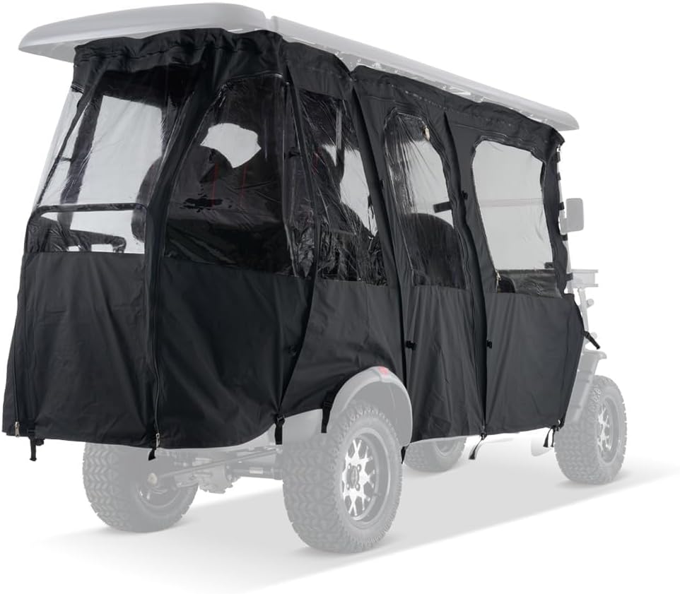 Kandi Enclosed Cab Soft Cover for 6 Person Kruiser, Golf Cart Accessory, Electric Cart Cab Cover