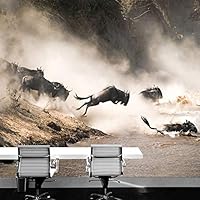 Wall Mural Wild Animals Removable Self-Adhesive Wallpaper Wall Decoration for Bedroom Living Room - 66x96 inches