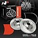 A-Premium 12.91 inch (327.8mm) Front Vented Disc Brake Rotors Compatible with Select BMW Models - X3 2011-2017, X4 2015-2018, 2-PC Set