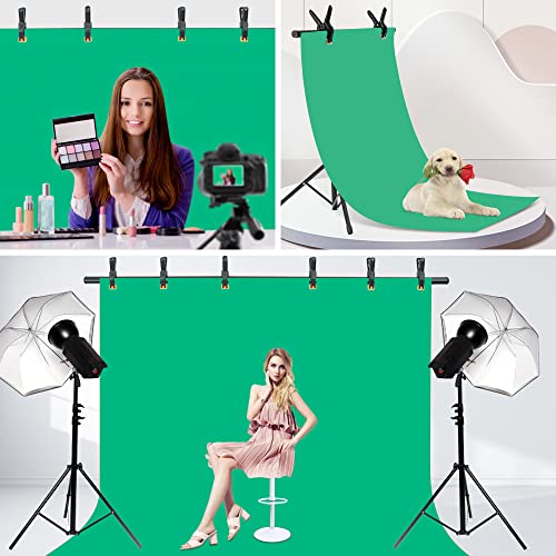 Coliflor T-Shape Portable Backdrop Stand – 8X5.3Ft Adjustable Photo Background Stand Kit, Sturdy Small Back Drop Holder With 6 Spring Clamps, Sandbag, Carry Bag For Party, Photography And Video Studio #TOP6